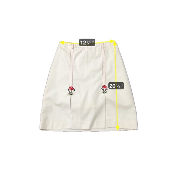 Vintage Harburt Elastic Waist Pull On Skort Cream Sz 6 Front Slits Mushroom - Picture 7 of 10